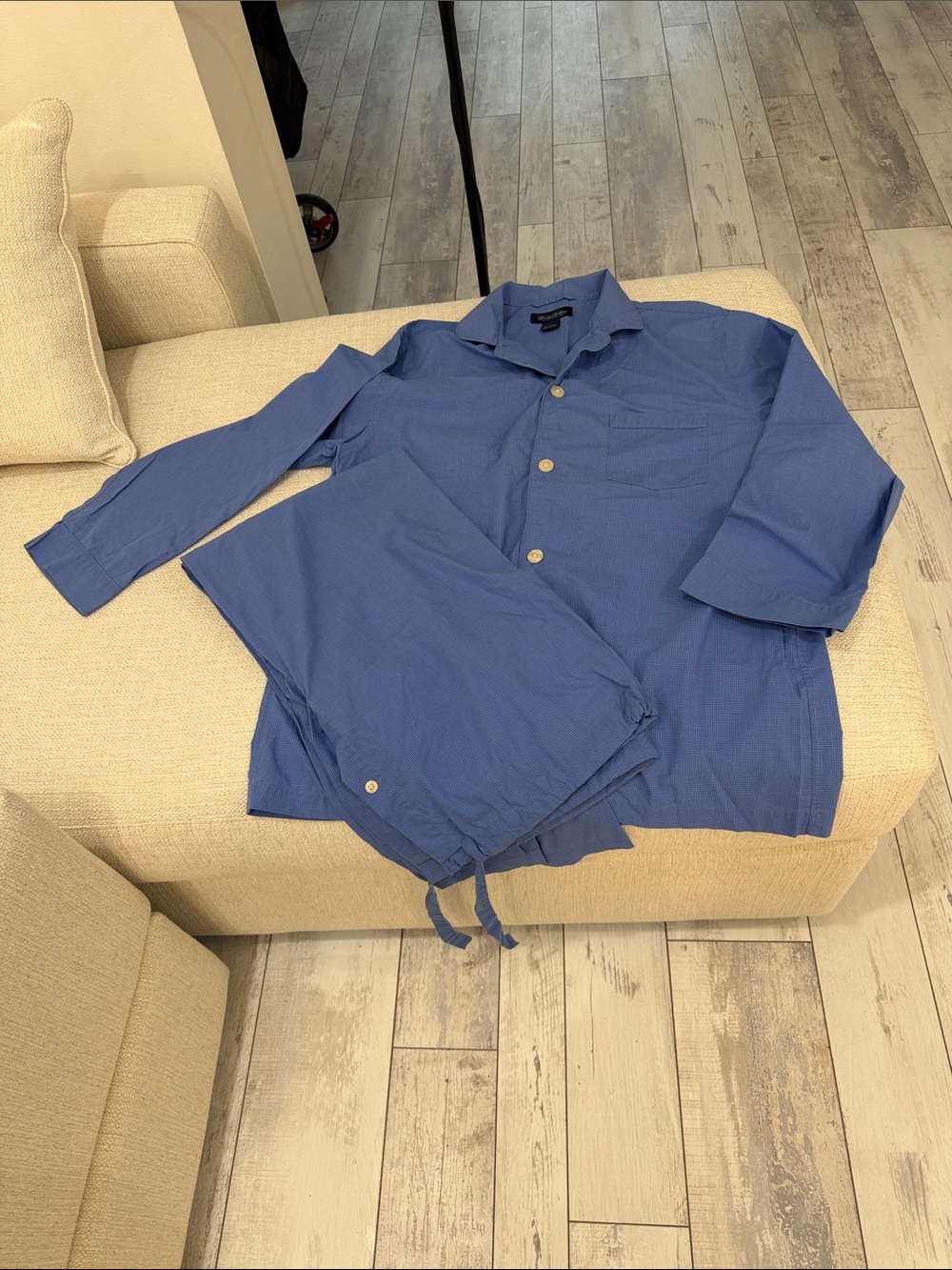 Brooks Brothers Blue Lightweight Pajama set